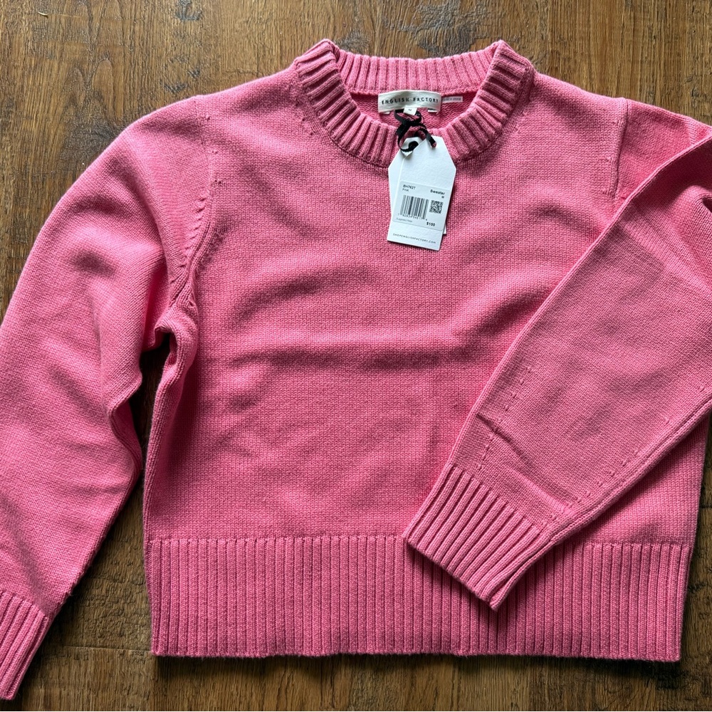BNWT English Factory pink Sweater